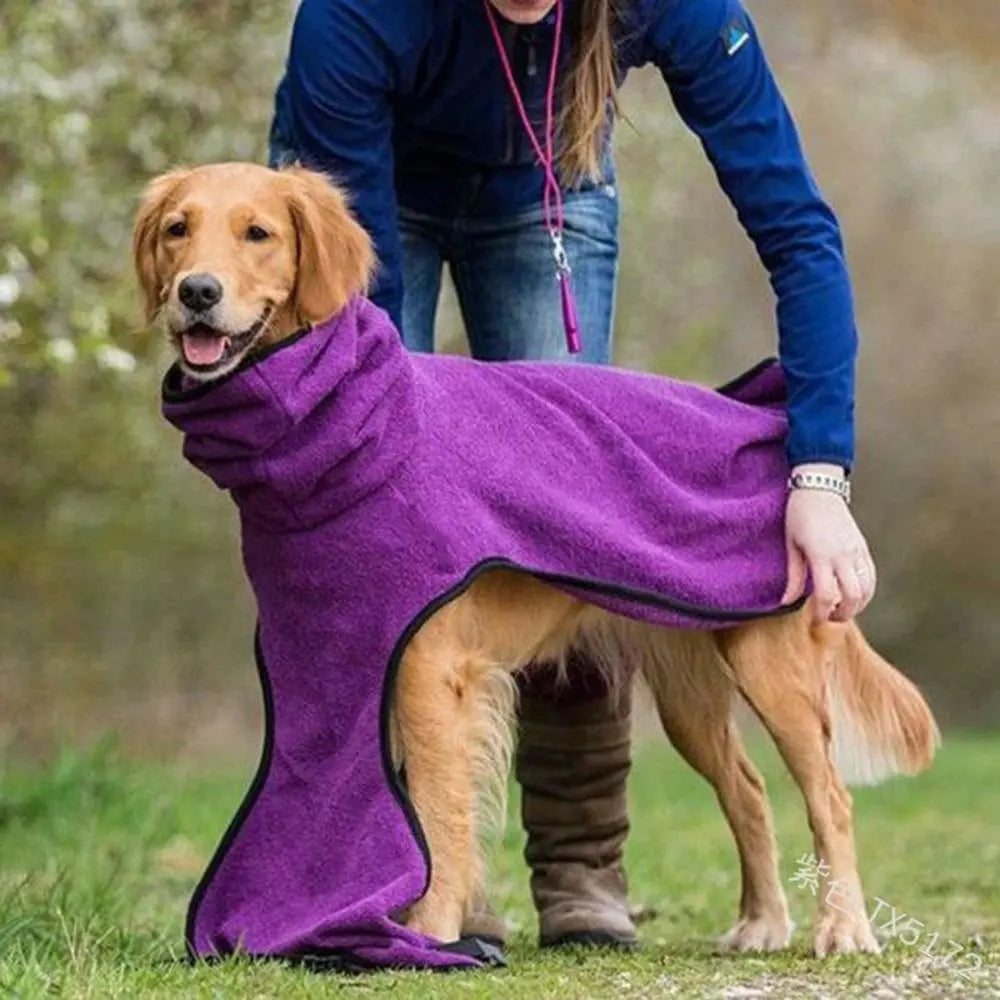 Pet Clothes Dog Towelling Drying Super Absorbent Robe Soft quick drying Polyester Sleepwear Coat Warm Apparel