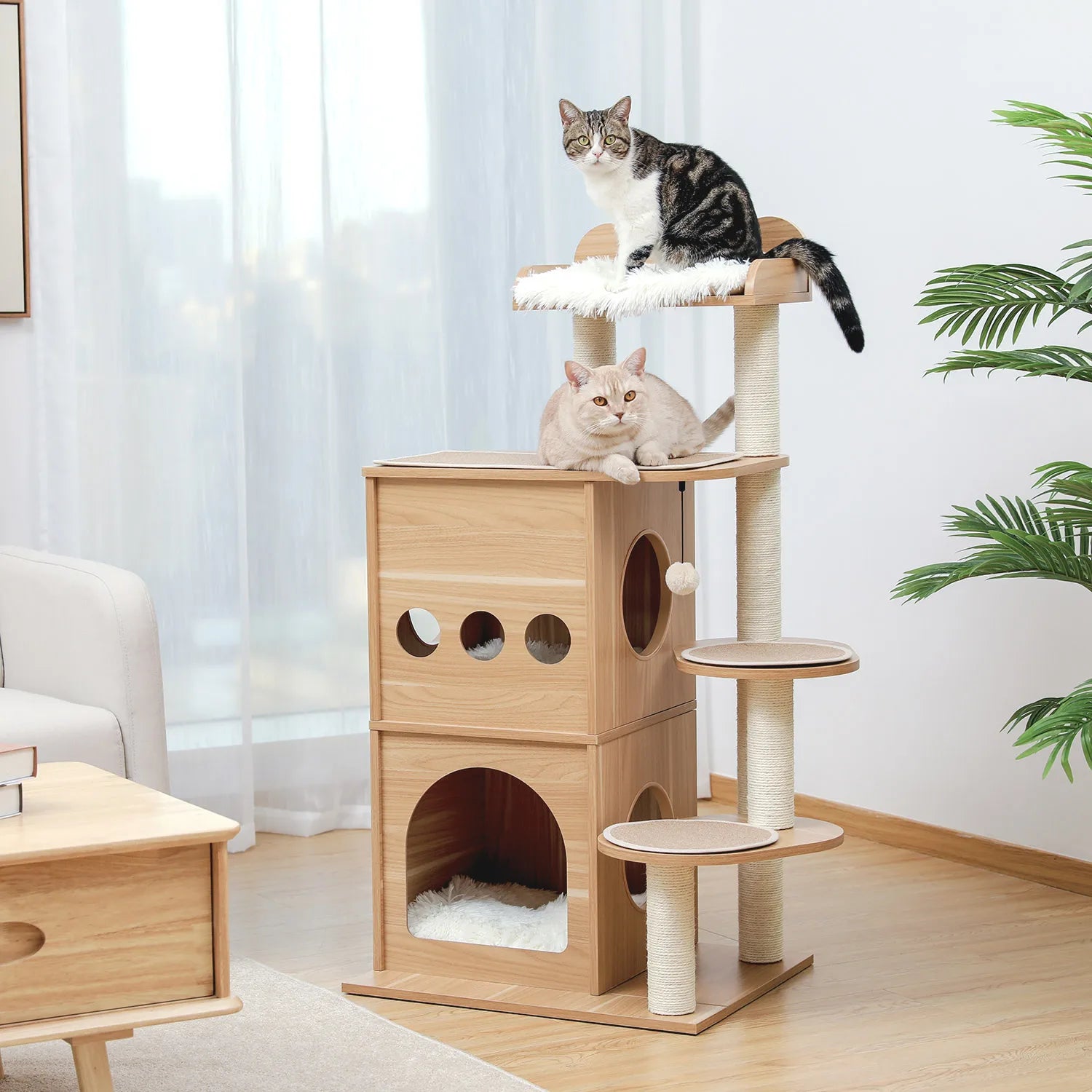 Domestic Delivery Cat's Tree Tower Pets Play Tree Scratching Tree arbre a chat  Climbing Jumping Toy Frame Pets rascador gato