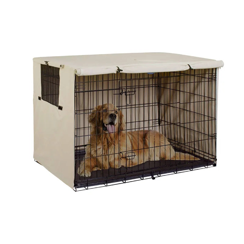 Outdoor Universal Dog Wire Crate Cover Dog Cage Rainproof Dust Covers Waterproof Sun Protection Durable Pet Kennel Case