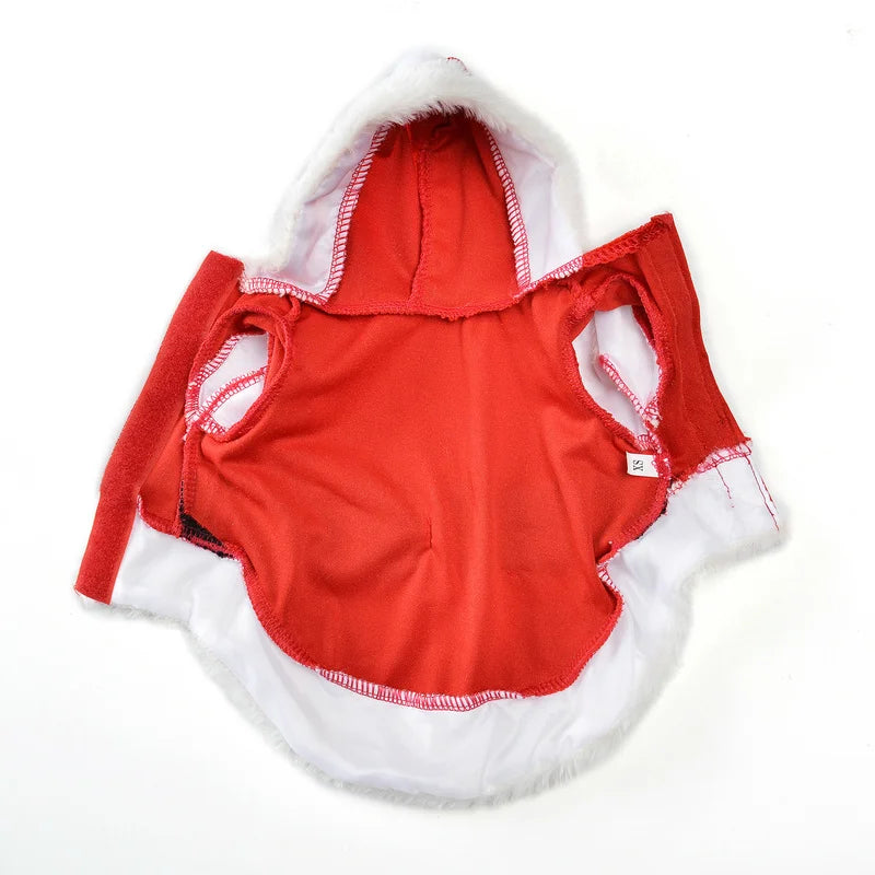 Santa Christmas Costume Clothes for Pet Small Dogs Winter Dog Hooded Coat Jackets Puppy Cat Clothing Chihuahua Yorkie Outfit