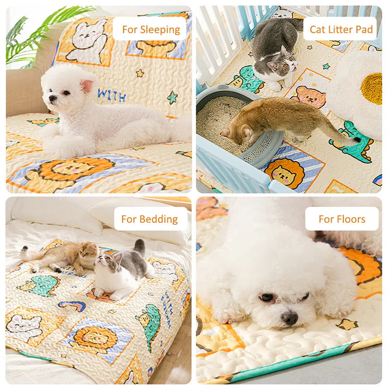 Dog Mats for Floors Pet Playpen Kennel Crates Mat Cat Puppy Cushion Reusable Washable Training Pee Pads Travel Car Mats for Dogs