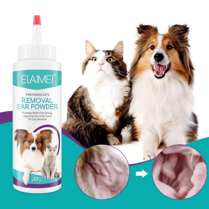 Ear Cleaner Dog Ear Powder For Dogs For Hair Removal Stop Ear Itching Pet Ears Daily Cleaning Health Grooming Cleaning