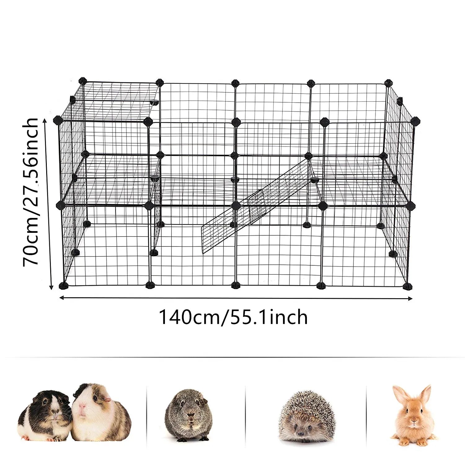 Small Animal Cage Foldable Pet Dogs Playpen Crate Fence Puppy Kennel House Exercise Training Cage Puppy Kitten Space Dog Supplie