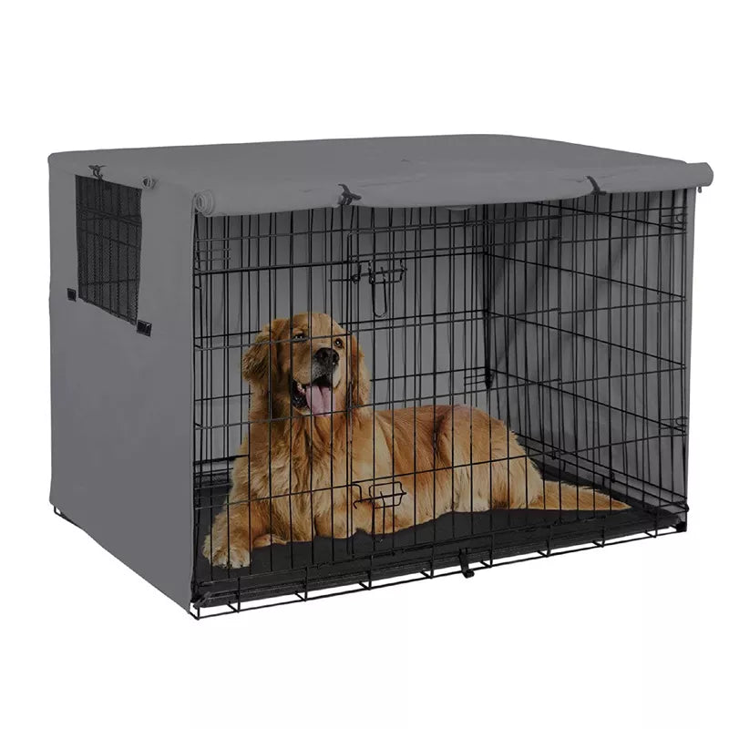 Outdoor Universal Dog Wire Crate Cover Dog Cage Rainproof Dust Covers Waterproof Sun Protection Durable Pet Kennel Case