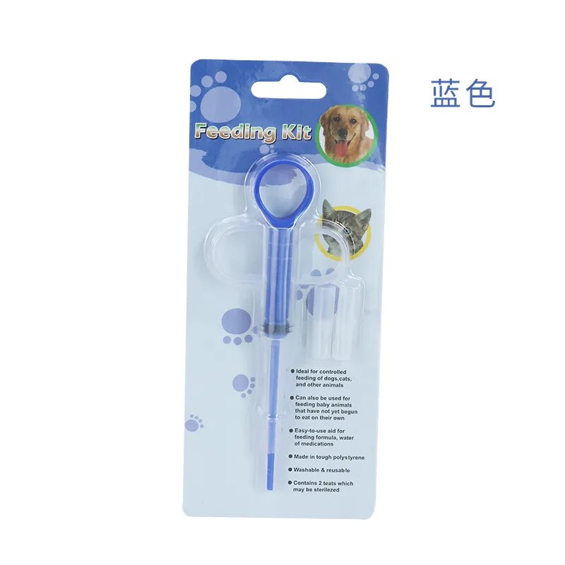 1PCS Pet Medicine Syringe Tablet Pill Gun Piller Push Dispenser Medicine Water Milk Syringe Dog Cat Puppy Feeder Kit