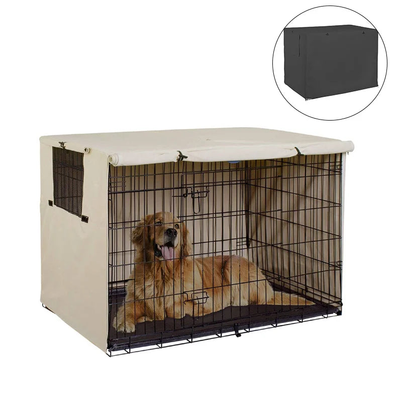 Outdoor Universal Dog Wire Crate Cover Dog Cage Rainproof Dust Covers Waterproof Sun Protection Durable Pet Kennel Case