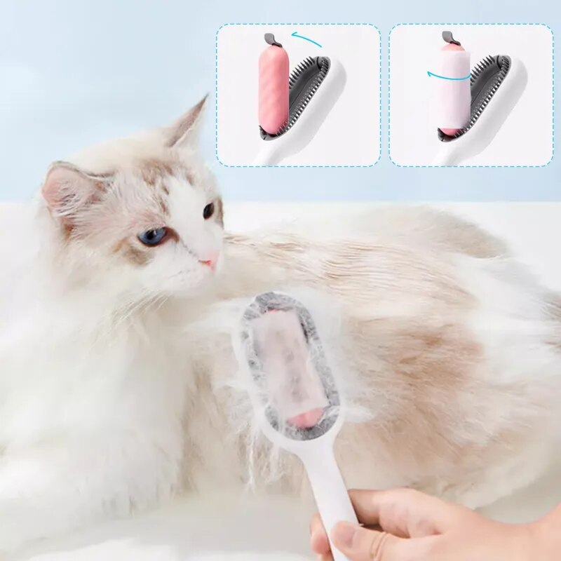 Pet Grooming Brush Self Cleaning Cat Brush General Double Side Sticky Floating Hair Comb Pet Hair Remover 고양이 빗 Brosse Chat