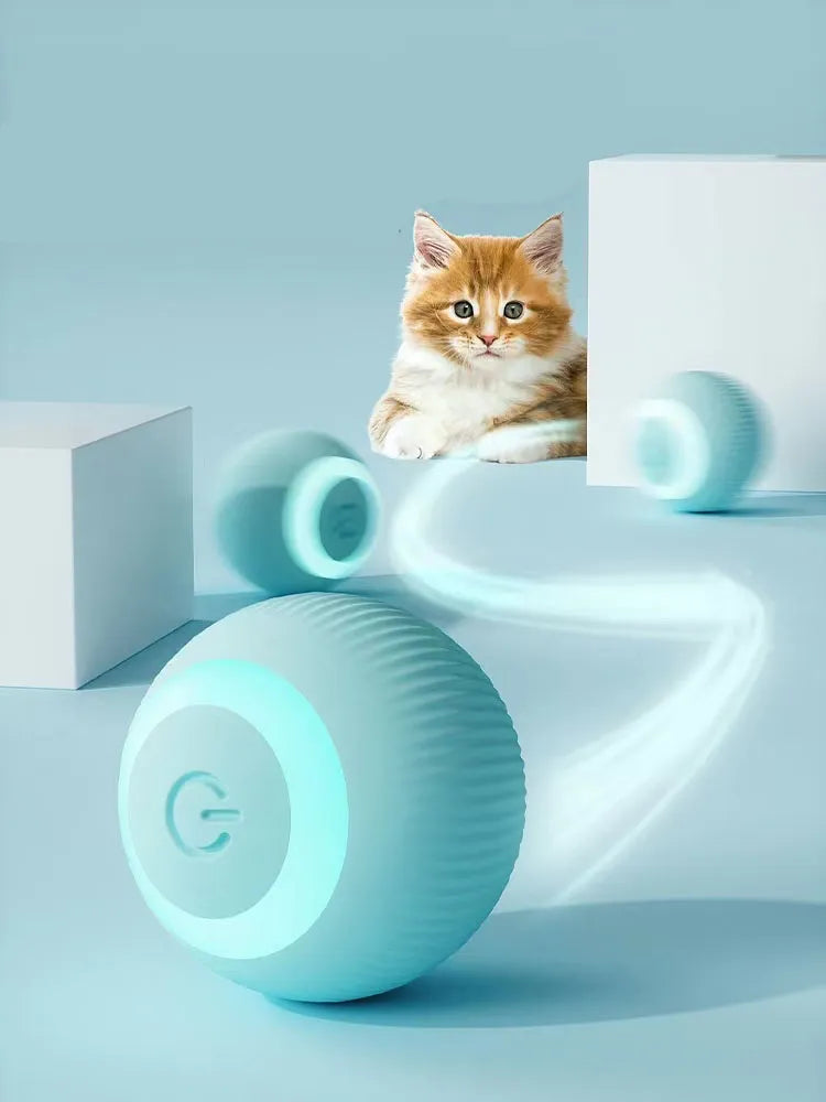 Smart Cat Toys Automatic Rolling Ball Electric Cat Toys Interactive For Cats Training Self-moving Kitten Toys Pet Accessories