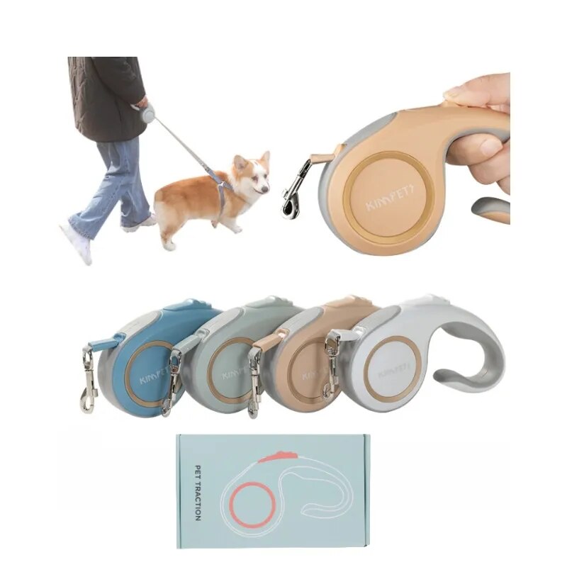 3M 5M Dog Retractable Traction Dog Leash Pet Cat Travel Walk Dog Shopping Automatic Flexible Small  Medium Dog Pet Products