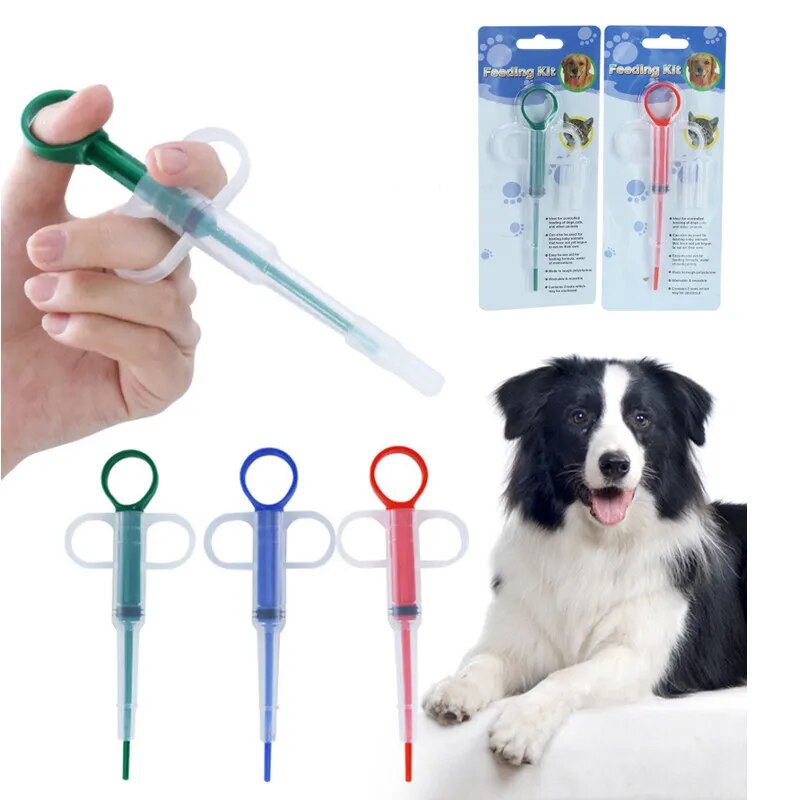 1PCS Pet Medicine Syringe Tablet Pill Gun Piller Push Dispenser Medicine Water Milk Syringe Dog Cat Puppy Feeder Kit