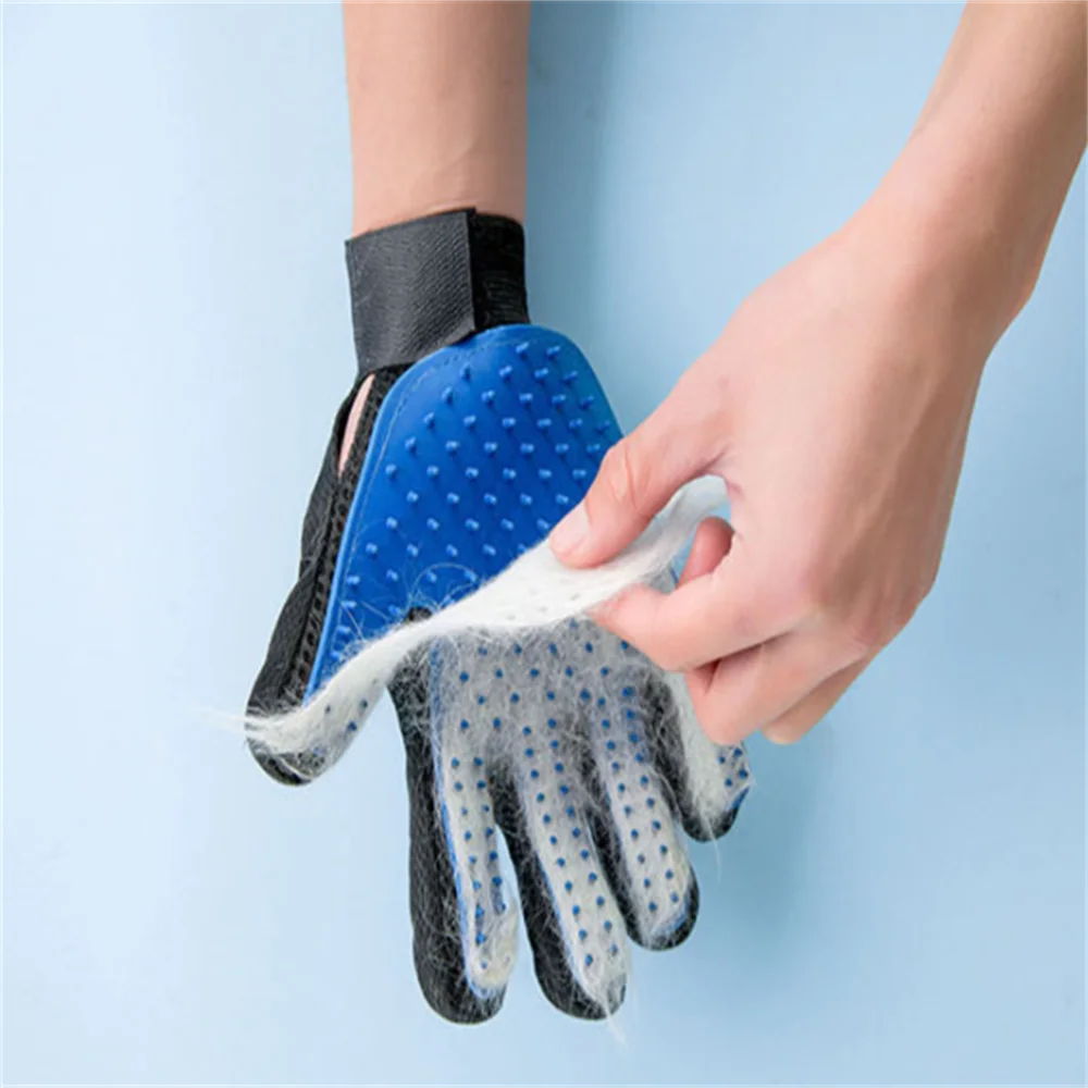 Silicone Dog Grooming Glove Cat Hair Remover Brush Comb Deshedding Pet Bath Home Cleaning Massage Gloves Animal Supplies